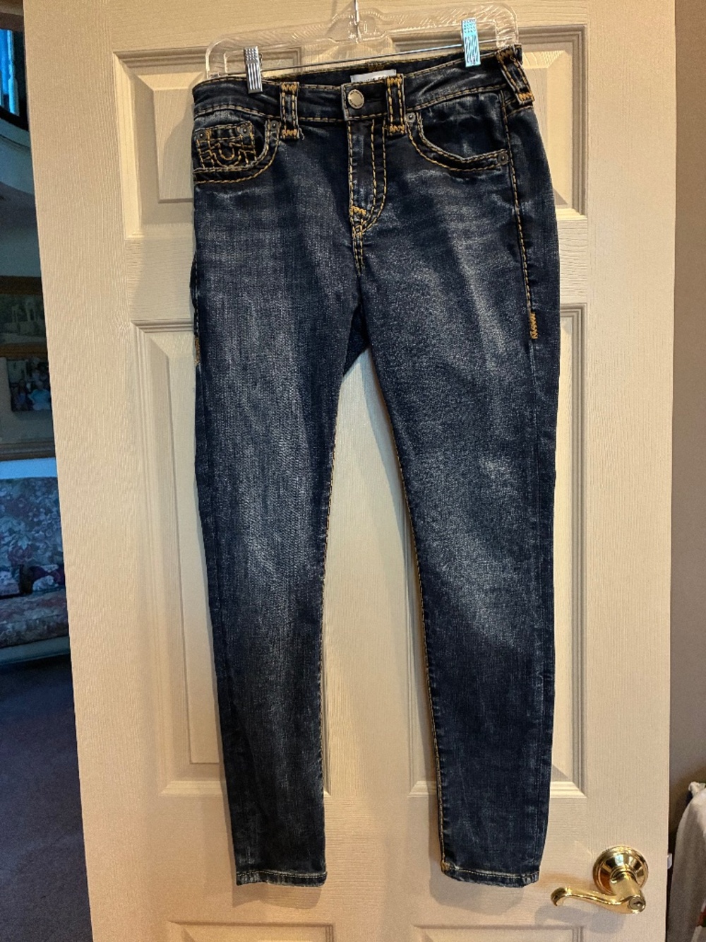 True Religion Jenny Curvy Slim Leg Jeans sz 28W